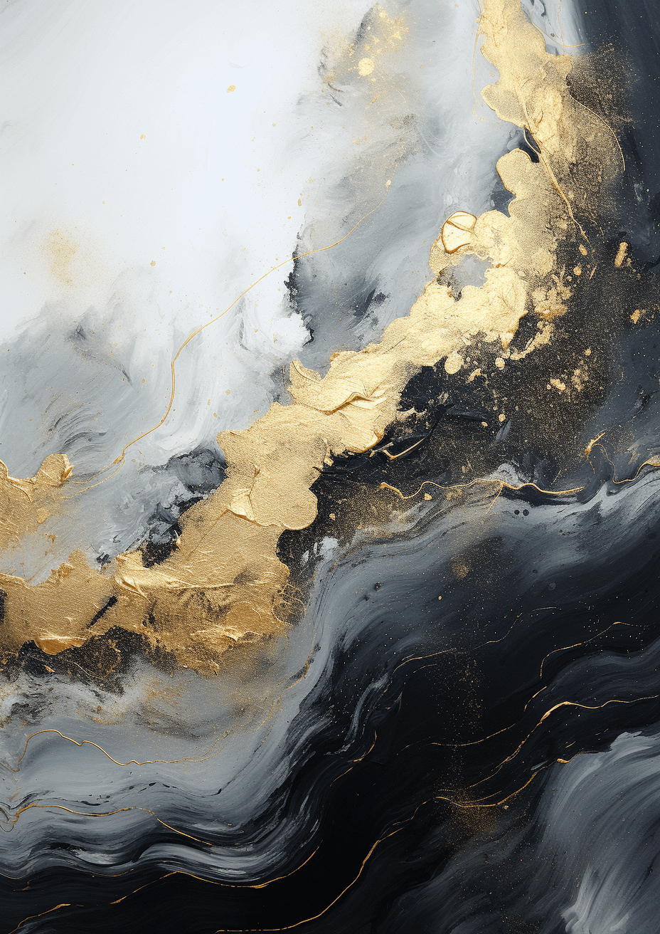 Abstract Golden Serenity III - Art Souq